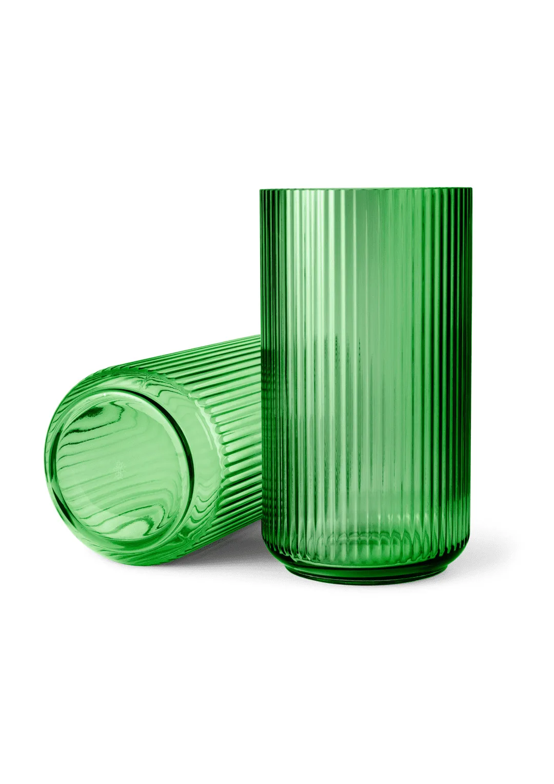 Lyngby Vase H38 copenhagen green mundblæst glas von Lyngby Porcelæn – Produktfoto