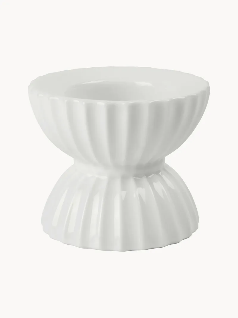 Porseleinen kaarshouder Tura met geribbeld oppervlak by Lyngby Porcelæn – product photo