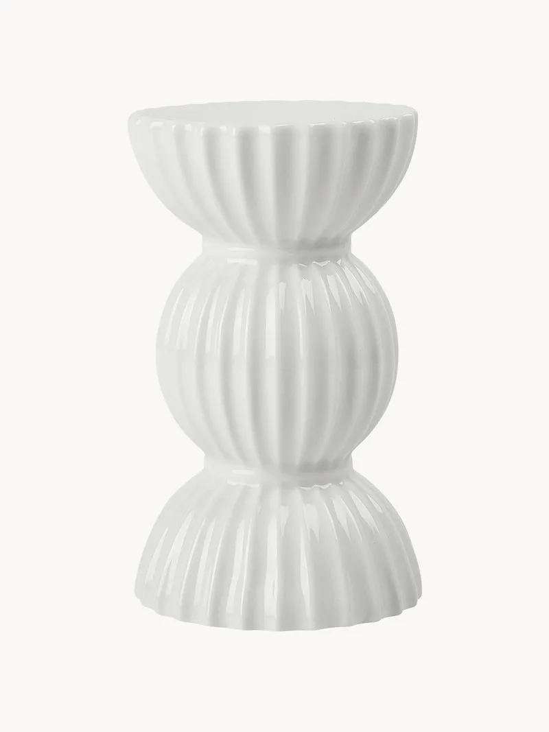 Porseleinen kaarshouder Tura met geribbeld oppervlak by Lyngby Porcelæn – product photo
