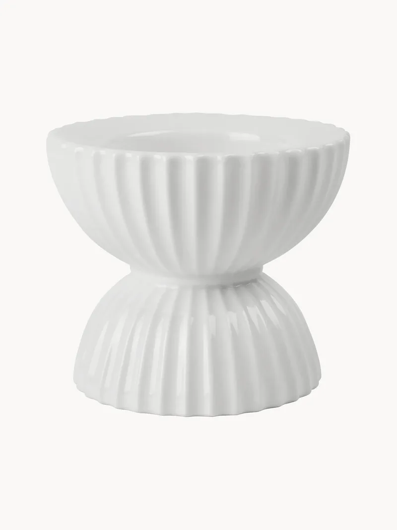 Porseleinen kaarshouder Tura met geribbeld oppervlak by Lyngby Porcelæn – product photo