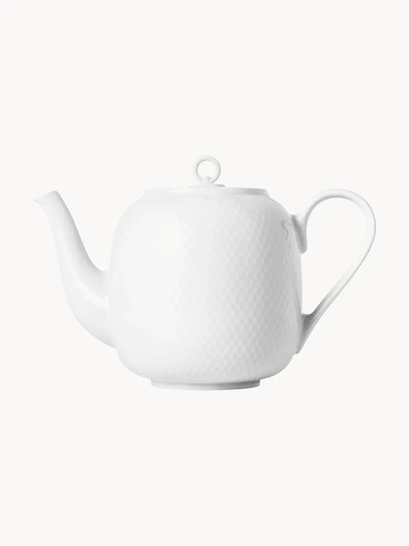 Porseleinen theepot Rhombe met structuurpatroon, 1.9 L by Lyngby Porcelæn – product photo