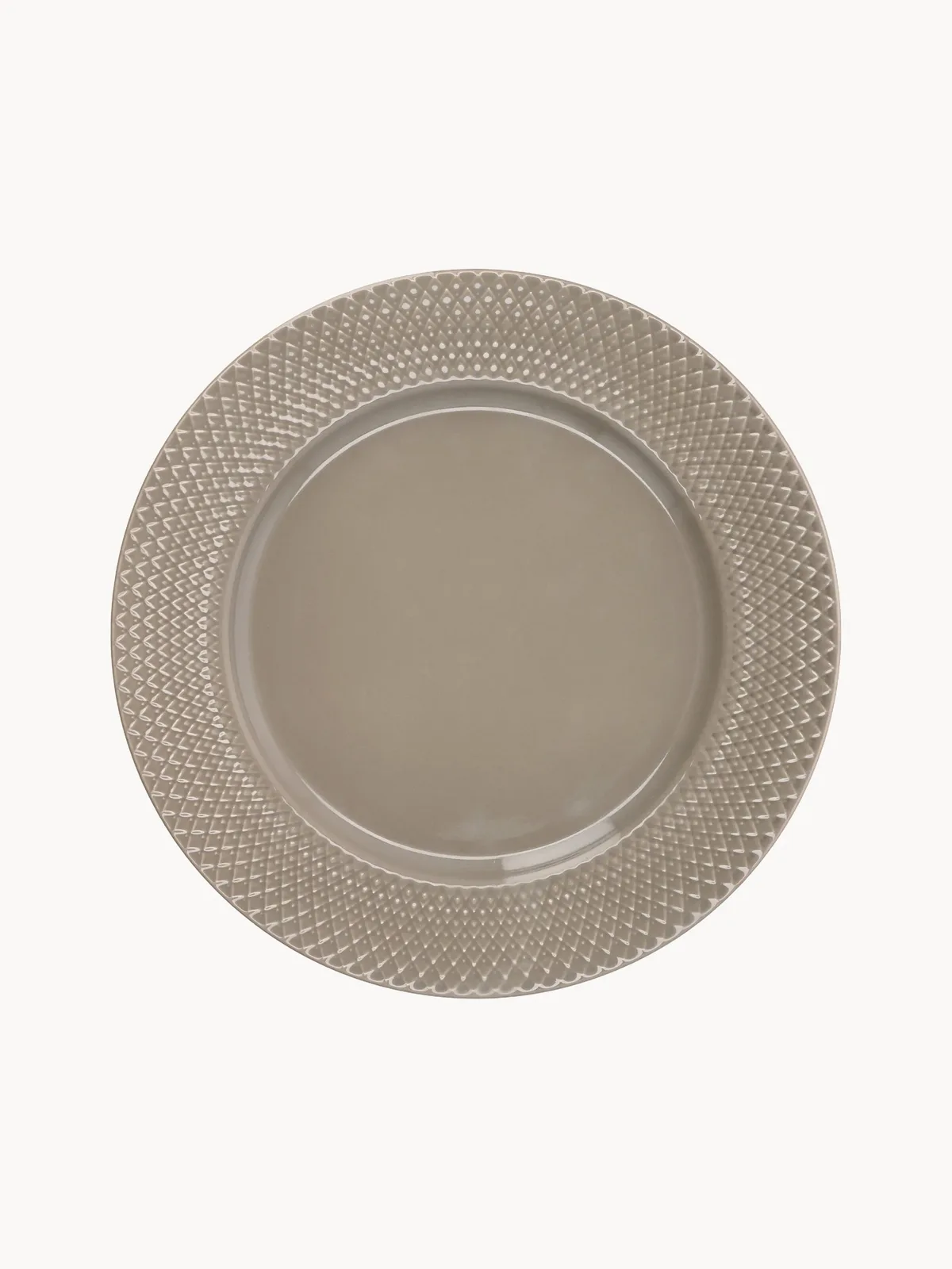 Porzellan-Speiseteller Rhombe Earth de Lyngby Porcelæn – photo du produit