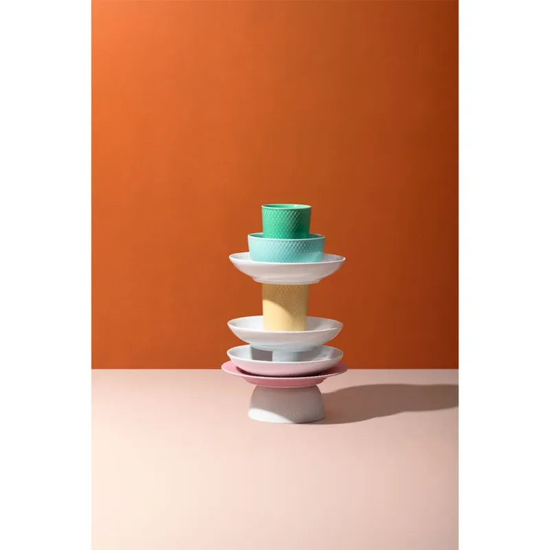 Rhombe Becher 33cl Grün von Lyngby Porcelæn – Produktfoto 4 von 5