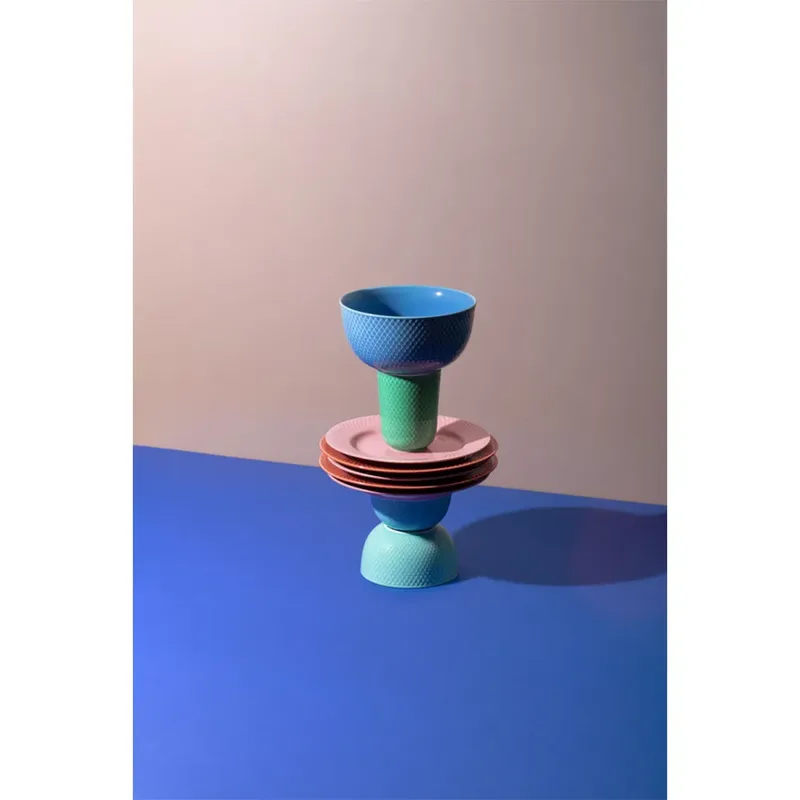Rhombe Becher 33cl Grün von Lyngby Porcelæn – Produktfoto 3 von 5