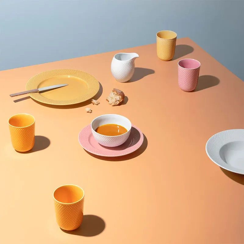 Rhombe Becher 33cl Sand de Lyngby Porcelæn – photo du produit 2 sur 3