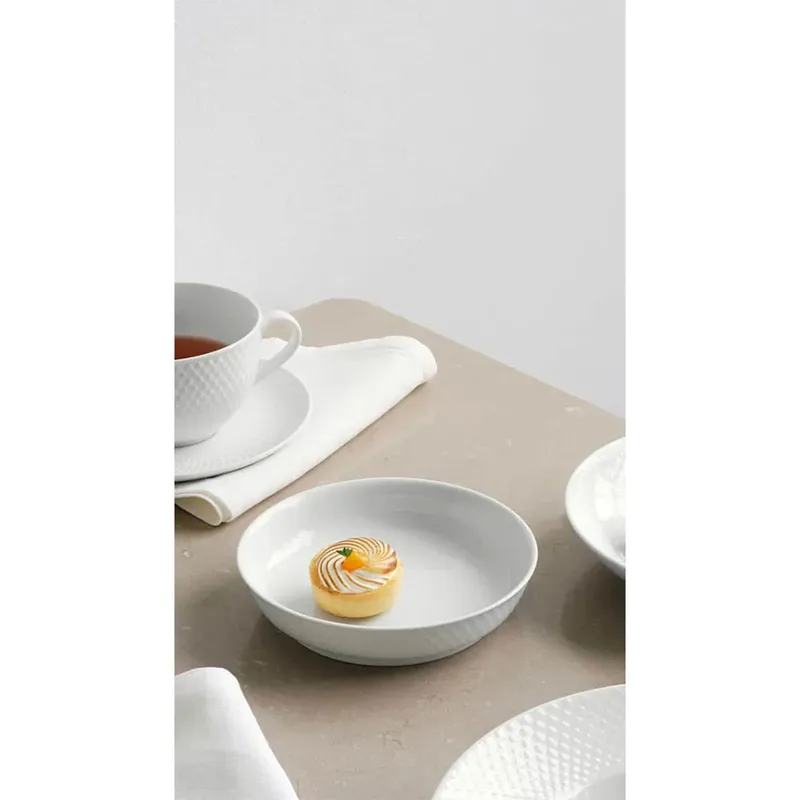 Rhombe Dessertteller Ø16cm Weiß von Lyngby Porcelæn – Produktfoto 3 von 3