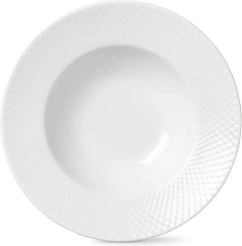 Rhombe diep bord coupe 20cm by Lyngby Porcelæn in Wit – product photo
