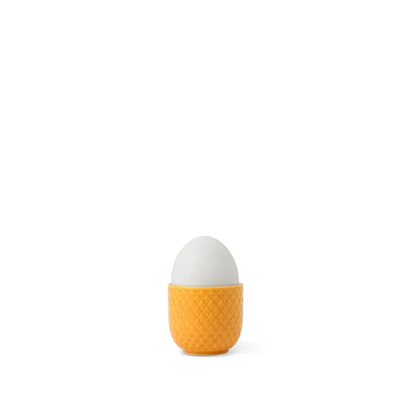 Rhombe Eierbecher Ø5cm Gelb van Lyngby Porcelæn – productfoto 2 van 4