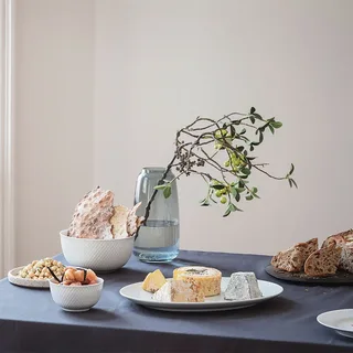 Rhombe ovaler Servierteller 35x26,5 cm Weiß van Lyngby Porcelæn – productfoto 4 van 5