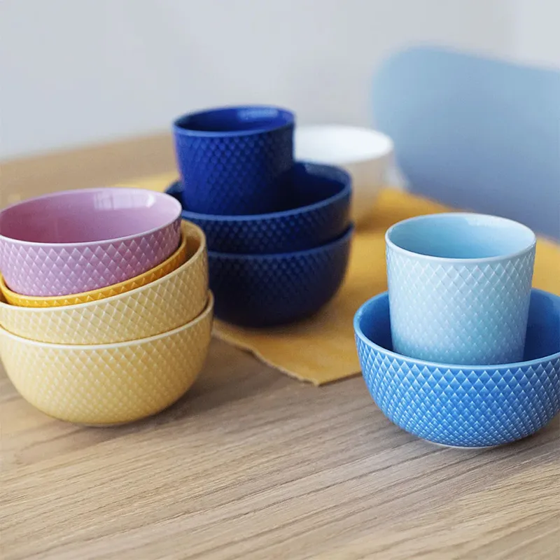 Rhombe Schale Ø13cm Blau by Lyngby Porcelæn – product photo 4 of 5