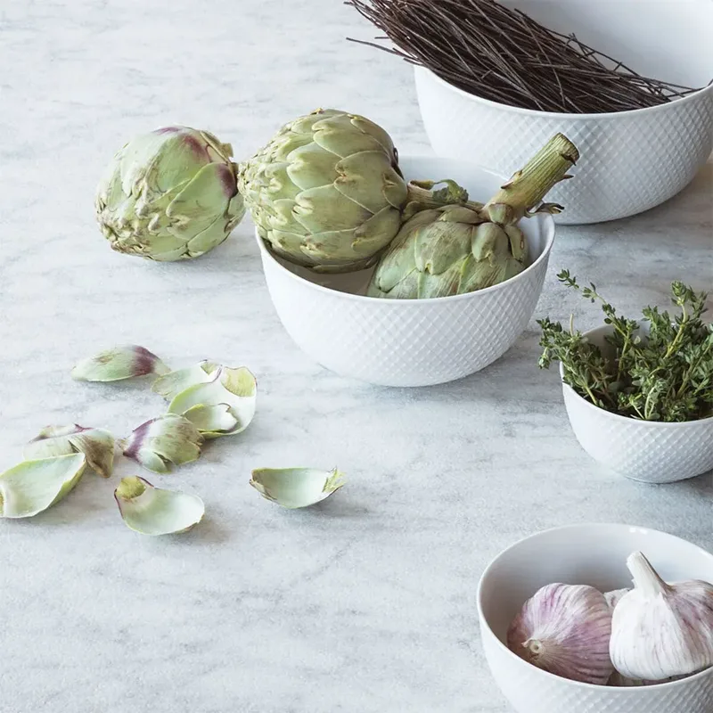 Rhombe Servierschale Ø17,5cm Weiß by Lyngby Porcelæn – product photo 3 of 4