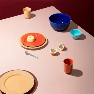 Rhombe Servierschale Ø22cm Dunkelblau från Lyngby Porcelæn – produktbild 5 av 5