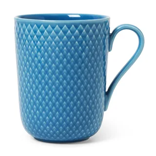 Rhombe Tasse mit Henkel 33cl Blau by Lyngby Porcelæn – product photo 1 of 4