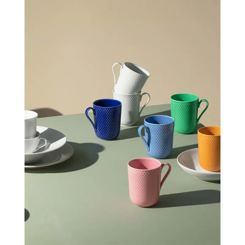 Rhombe Tasse mit Henkel 33cl Gelb by Lyngby Porcelæn – product photo 2 of 4
