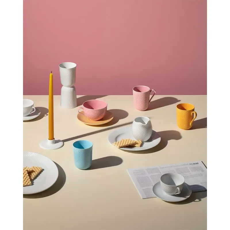 Rhombe Tasse mit Henkel 33cl Gelb by Lyngby Porcelæn – product photo 3 of 4