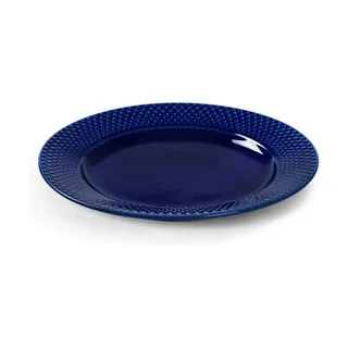 Rhombe Teller Ø23cm Dunkelblau van Lyngby Porcelæn – productfoto 4 van 5