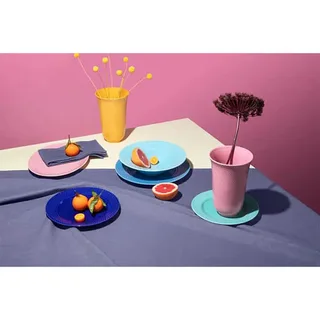 Rhombe Teller Ø23cm Dunkelblau van Lyngby Porcelæn – productfoto 3 van 5