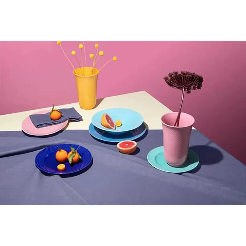 Rhombe Teller Ø23cm Dunkelblau van Lyngby Porcelæn – productfoto 3 van 5