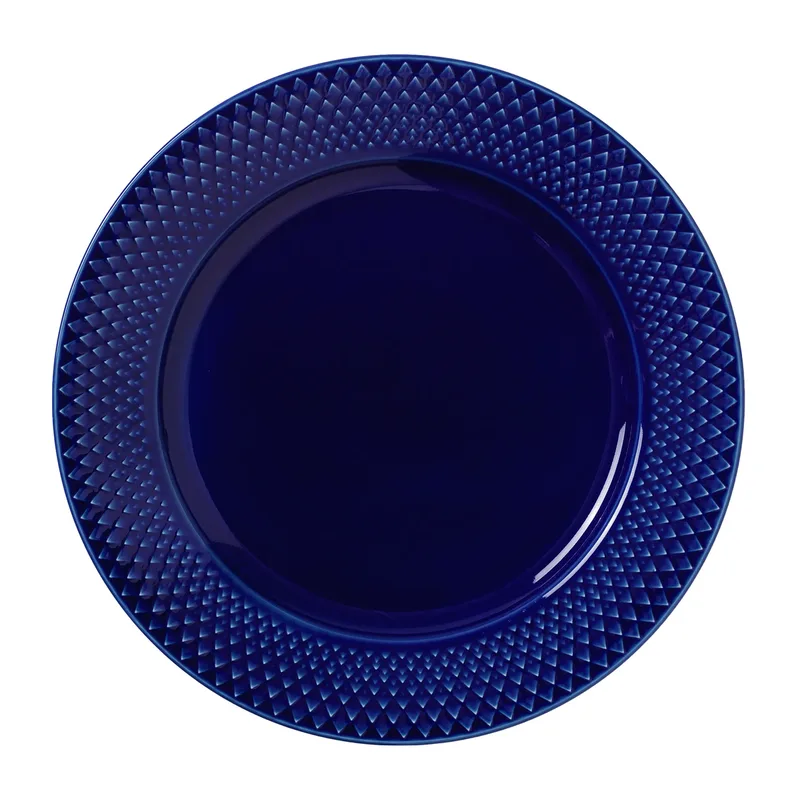 Rhombe Teller Ø23cm Dunkelblau van Lyngby Porcelæn – productfoto 1 van 5