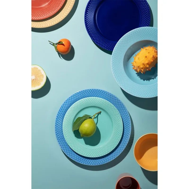 Rhombe Teller Ø23cm Dunkelblau van Lyngby Porcelæn – productfoto 5 van 5
