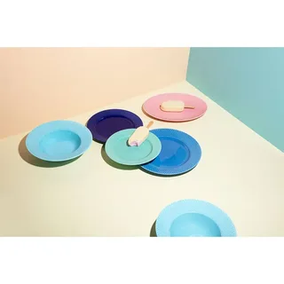 Rhombe Teller Ø23cm Dunkelblau van Lyngby Porcelæn – productfoto 2 van 5