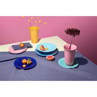 Rhombe Teller Ø27cm Blau van Lyngby Porcelæn – productfoto 4 van 5