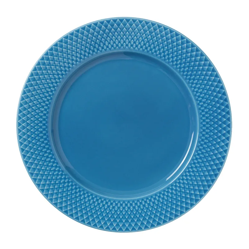 Rhombe Teller Ø27cm Blau van Lyngby Porcelæn – productfoto 1 van 5