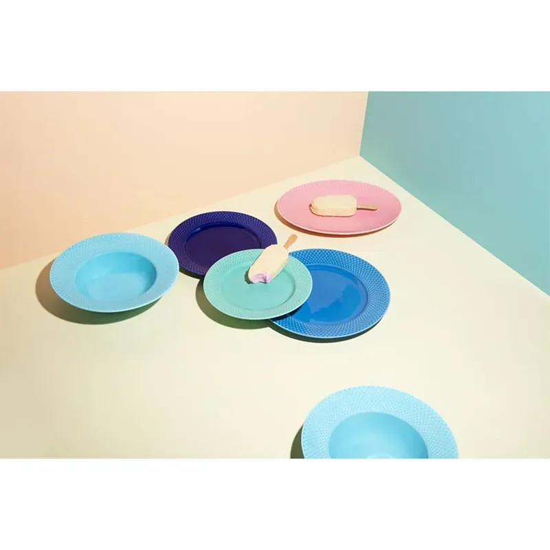 Rhombe Teller Ø27cm Blau van Lyngby Porcelæn – productfoto 3 van 5