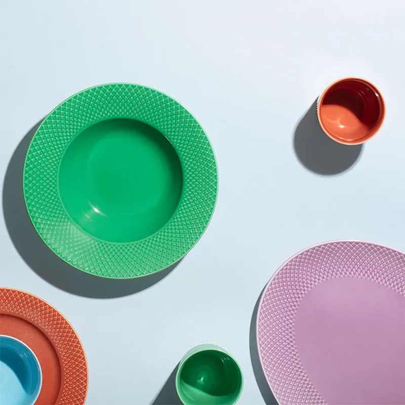 Rhombe tiefer Teller grün 24,5cm by Lyngby Porcelæn – product photo 5 of 5