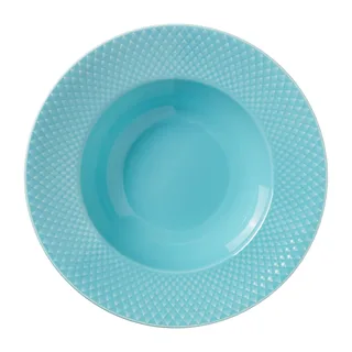 Rhombe tiefer Teller Ø24,5cm Türkis van Lyngby Porcelæn – productfoto 1 van 4