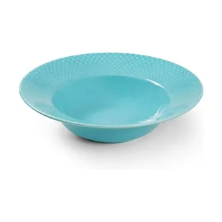 Rhombe tiefer Teller Ø24,5cm Türkis van Lyngby Porcelæn – productfoto 3 van 4