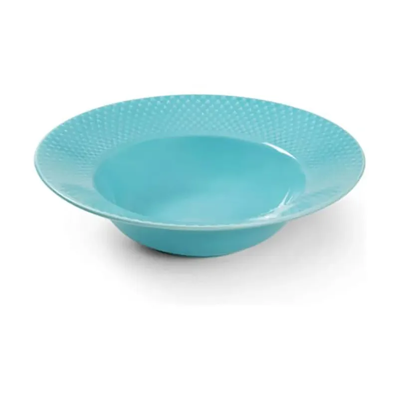 Rhombe tiefer Teller Ø24,5cm Türkis van Lyngby Porcelæn – productfoto 3 van 4