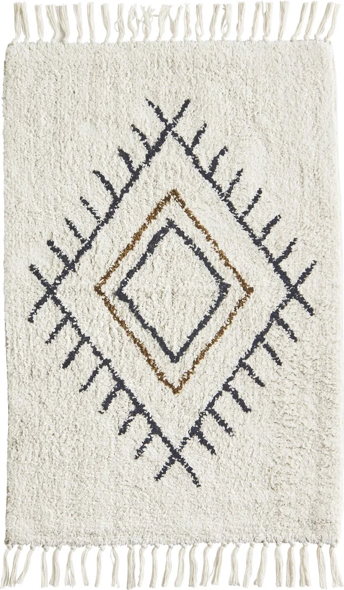Badmat Cotton 60x90cm från Madam Stoltz i Vit – produktbild