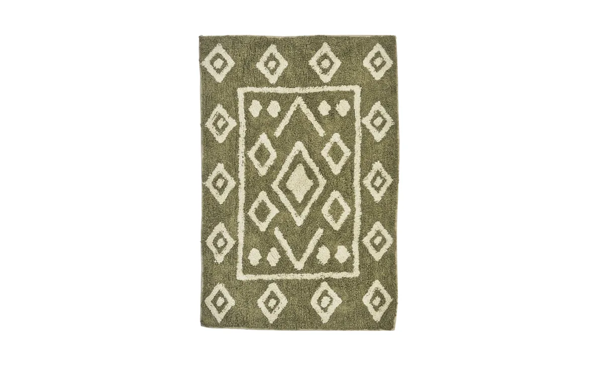 BADRUMSMATTA 60x90 Khaki/Offwhite by Madam Stoltz – product photo