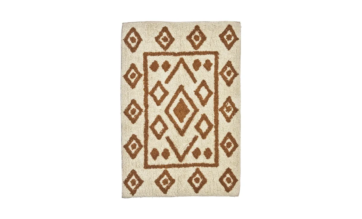 BADRUMSMATTA 60x90 Offwhite/Senap by Madam Stoltz – product photo