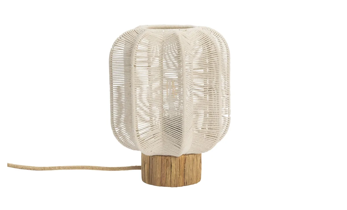 BORDSLAMPA 20x30 Offwhite/Natur by Madam Stoltz – product photo