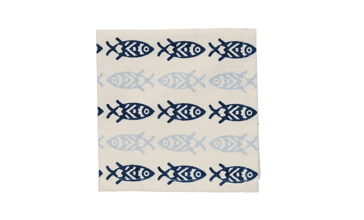 FISK Servett Offwhite/Blå de Madam Stoltz – photo du produit