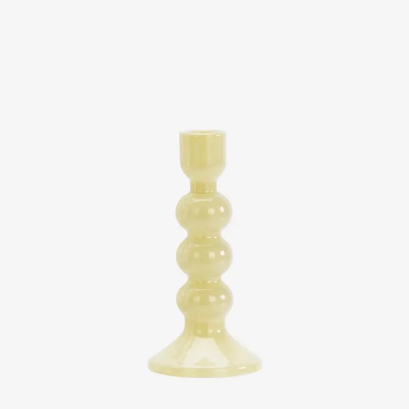 Glazen Kandelaar 3 Bubbels van Madam Stoltz in Honing – productfoto