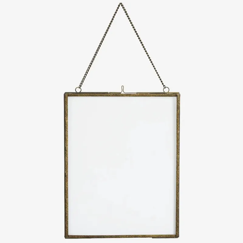 Hangende Fotolijst 20x25cm - Verouderd Messing by Madam Stoltz in Bruin – product photo