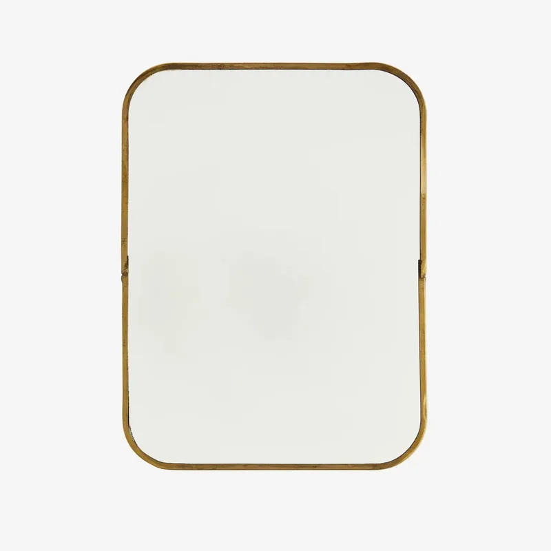hangspiegel – antique brass – 15 x 20 cm – horizontaal of verticaal van Madam Stoltz in Verouderd messing – productfoto
