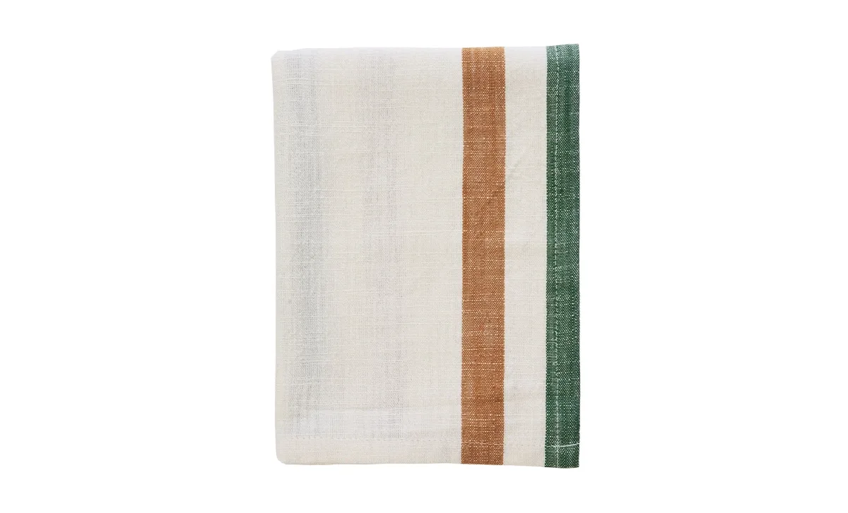 KÖKSHANDDUK 50x70 Offwhite/Pumpa/Grön de Madam Stoltz – photo du produit