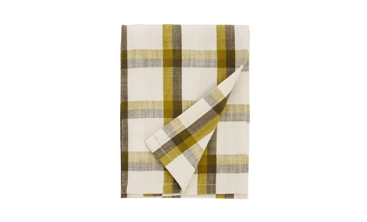 KÖKSHANDDUK Offwhite/Khaki de Madam Stoltz – photo du produit