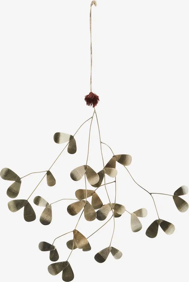 Maretak van ijzer, handgemaakt - 43x31 cm - goudkleurig van Madam Stoltz in Goud – productfoto