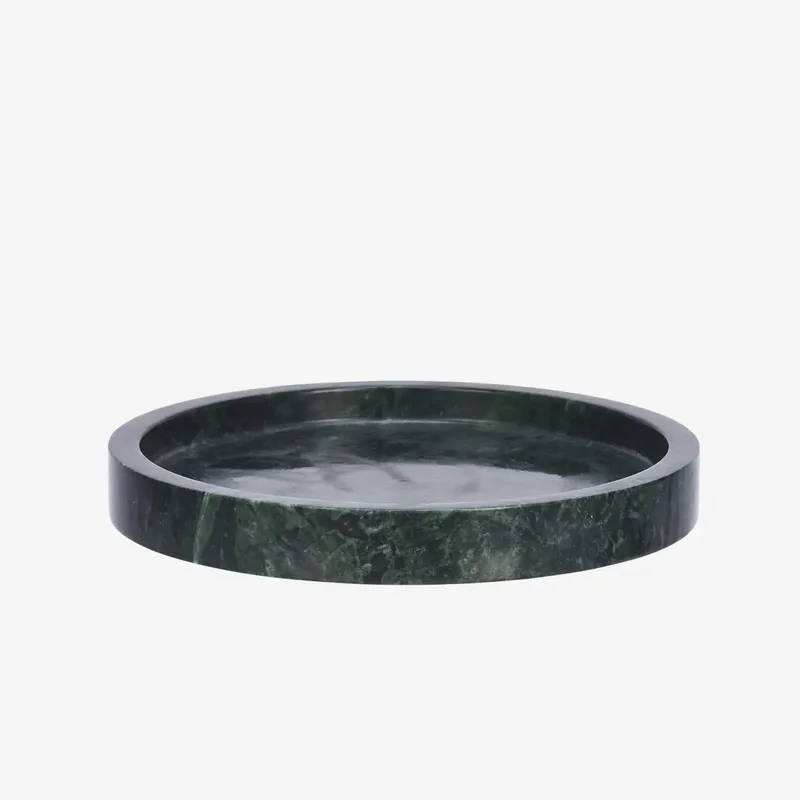 Ronde Marmeren Schaal - 20 cm van Madam Stoltz in Groen – productfoto