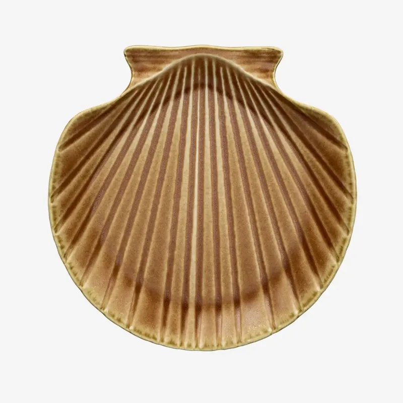 Schelp Schaaltje – Keramiek – Ø20 cm by Madam Stoltz in Orange – product photo