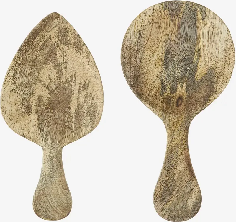 Set Houten Opscheplepels - Klein - Mangohout - Handgemaakt van Madam Stoltz in Natuurlijk hout – productfoto