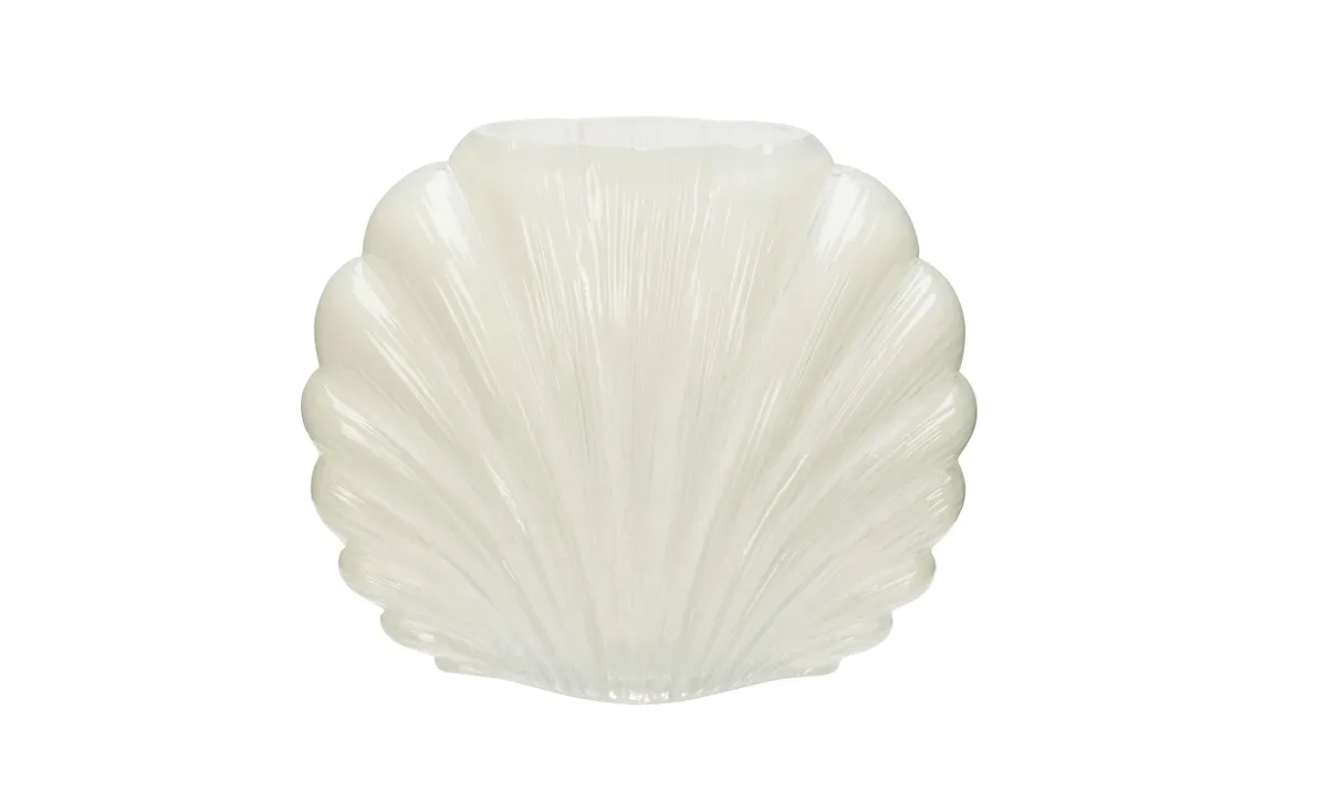 SNÄCKA Glasvas Vit van Madam Stoltz – productfoto