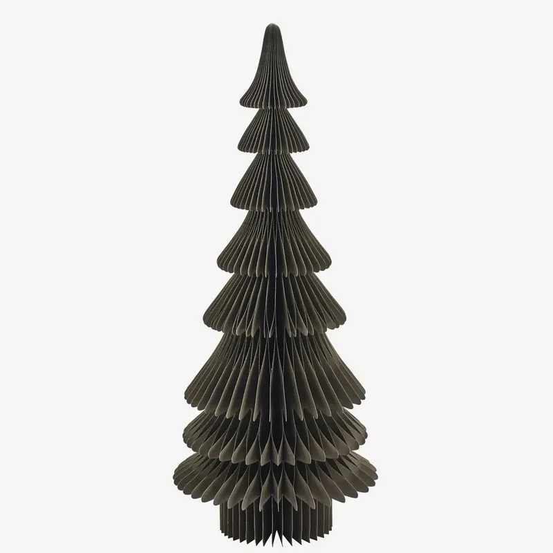 Staande Papieren Kerstboom L - greige/grijs - 93 cm von Madam Stoltz in Grau – Produktfoto