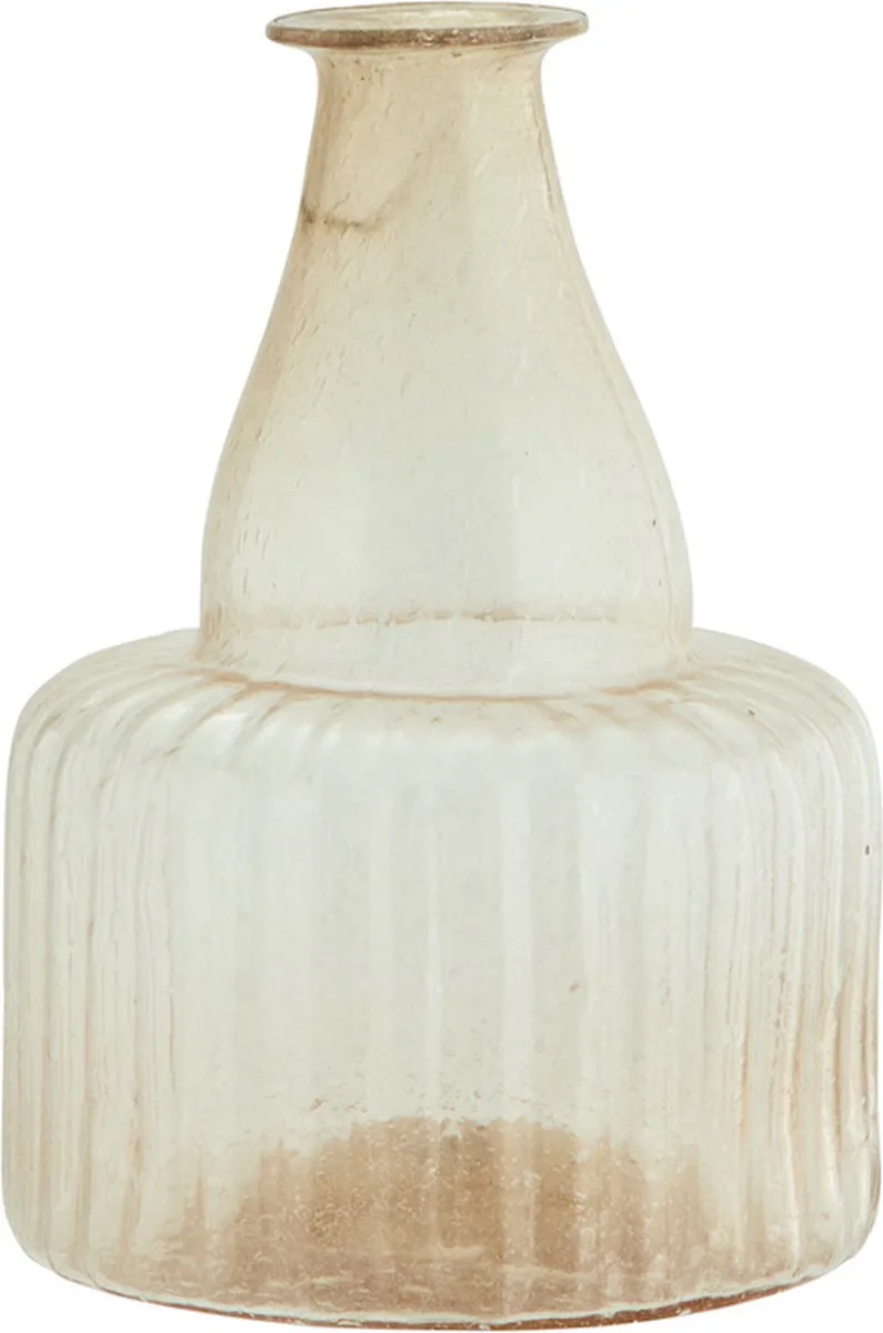 Vaas Peach gerecycled glas 14x19 cm van Madam Stoltz in Perzik – productfoto