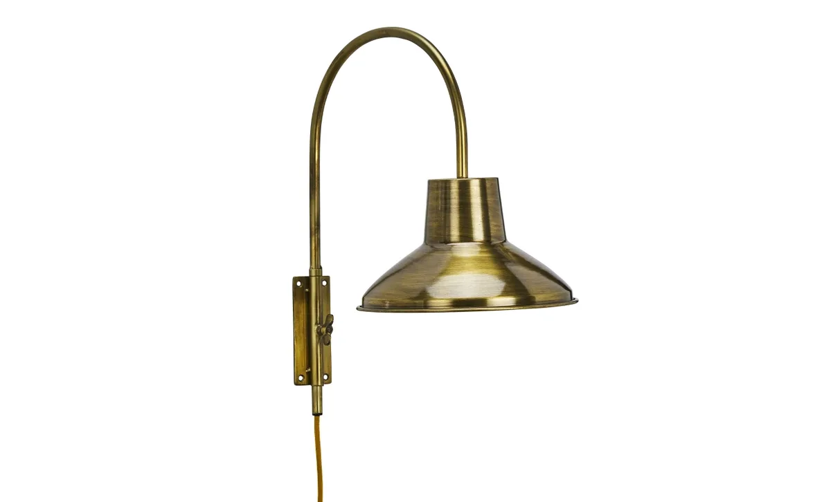 VÄGGLAMPA Antik Mässing von Madam Stoltz – Produktfoto